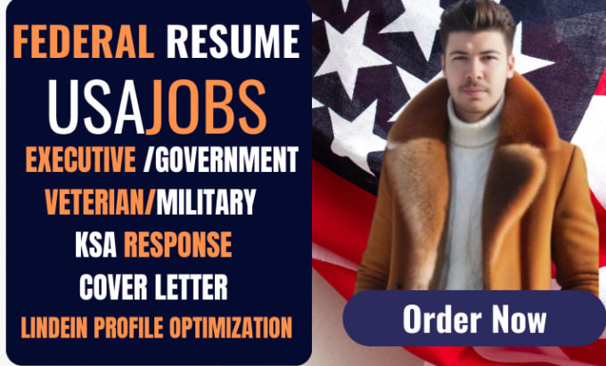 Gig Preview - Write federal, usajobs, government job, executive, military, and resume writing