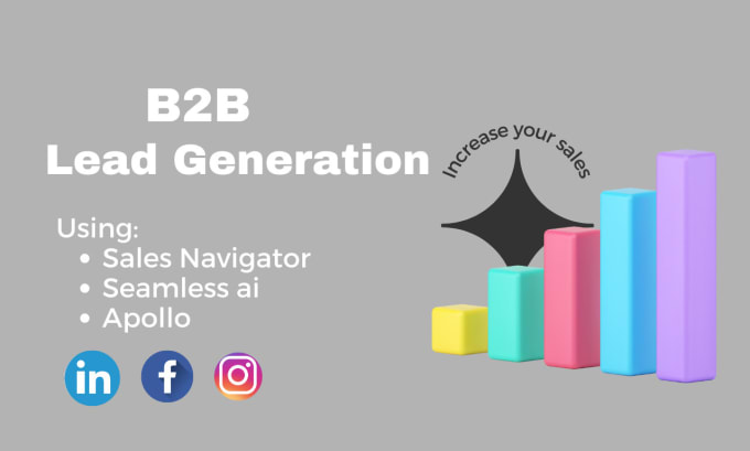 Gig Preview - Do b2b lead generation using seamless ai and sales navigator