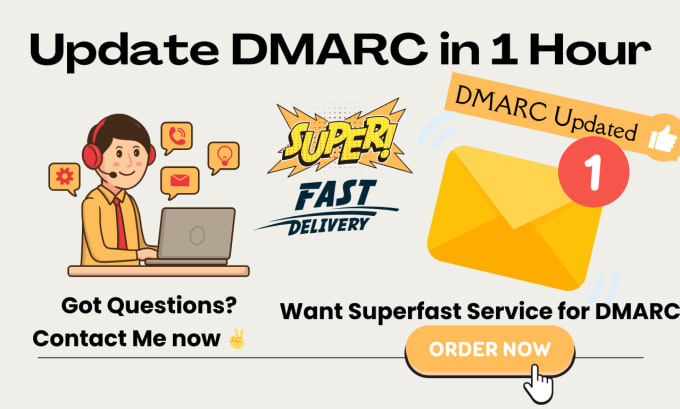 Gig Preview - Update dmarc for your domain in less than 1 hour