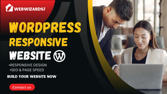 Gig Preview - Design or redesign, create, build a wordpress website within 12 hours