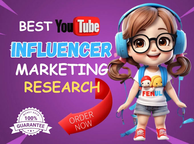 Gig Preview - Do influencer research and give you youtube email list for influencer marketing