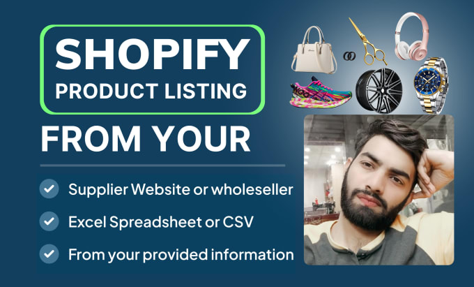 Gig Preview - Upload products to your shopify, woocommerce, or any ecommerce store