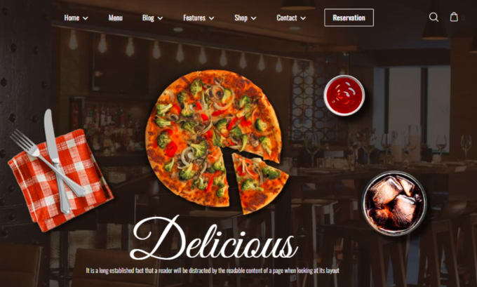 Gig Preview - Design wordpress restaurant, food and bakery, personal chef website