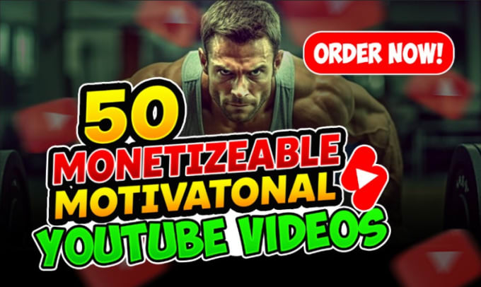 Gig Preview - Create monetizable motivational videos for youtube with thumbnail