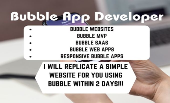 Gig Preview - Bubble app and bubble io website as a bubble developer