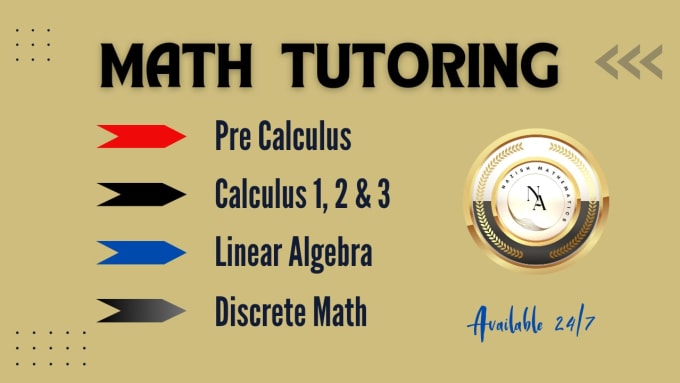 Gig Preview - Be your pre calculus, calculus 1, 2 and 3 math tutor