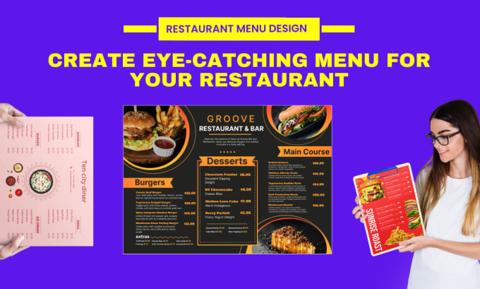 Gig Preview - Do restaurant menu design, modern restaurant menu, food menu