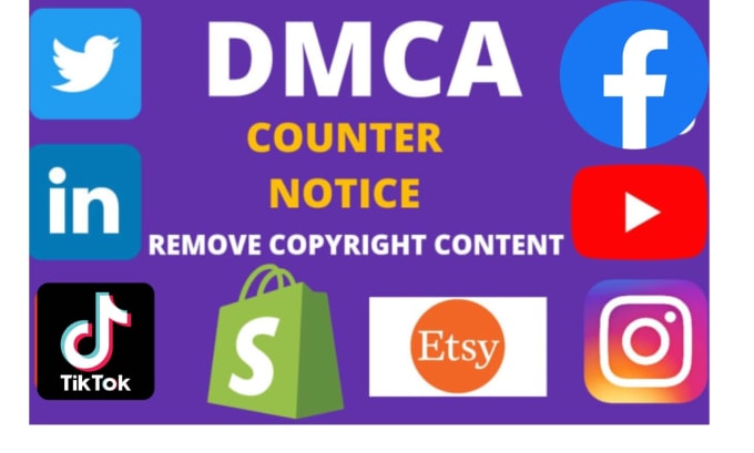 Gig Preview - Remove copyright violating content under dmca