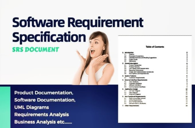 Gig Preview - Do srs document uml diagrams like use case, class, sequence, state, erd, dfd,