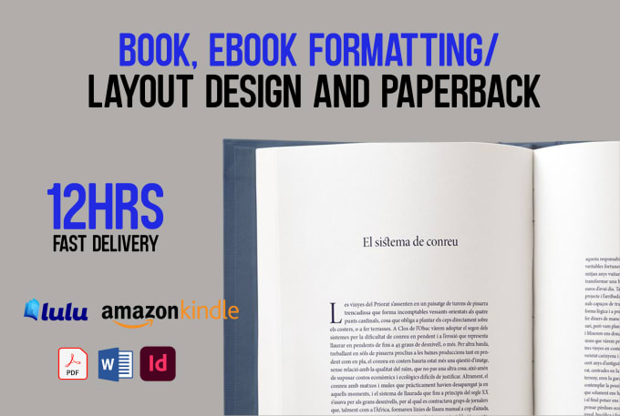 Gig Preview - Do canva book or ebook formatting, paperback and layout design for amazon kdp