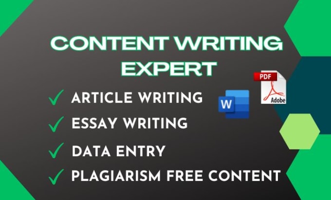 Gig Preview - Do essay writing, article writing, research, summary writing