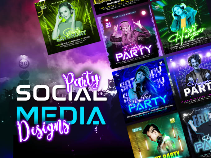 Gig Preview - Party flyer, club, event, birthday and social media post design