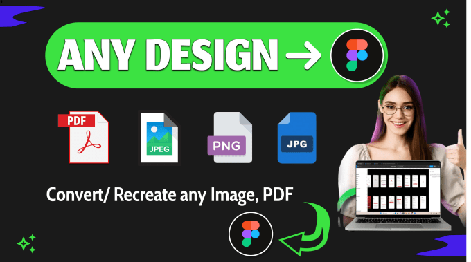 Gig Preview - Convert anything to figma ui, image, pdf, psd to figma, redesign in figma