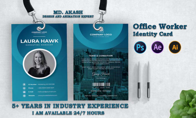 Gig Preview - Design id card, id badge, name card, press pass, lanyard