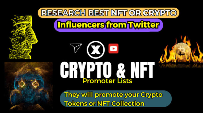 Gig Preview - Find crypto or nft influencers list from twitter and linkedin