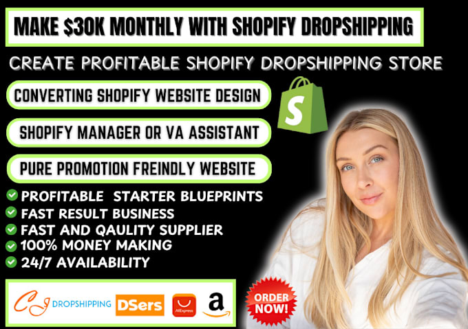 Bestseller - build money making dropshipping store, shopify store, or design shopify website