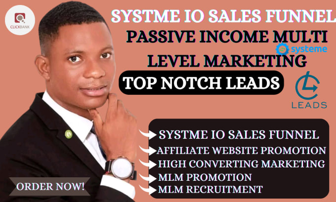 Gig Preview - Promote affiliate recruitment, MLM promotion, MLM sales funnel, systme io funnel