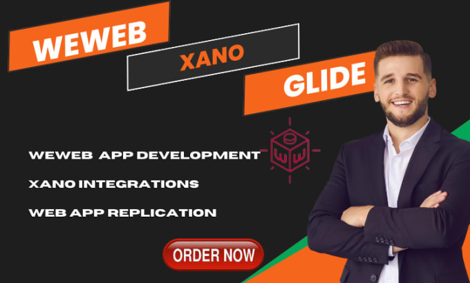 Gig Preview - Replicate a responsive design web application with weweb xano glide