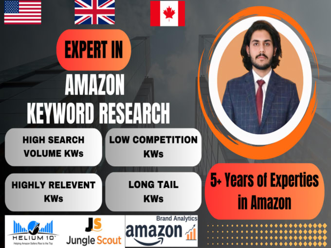 Gig Preview - Do amazon keyword research via helium 10 and brand analytics , SEO easy rank kw