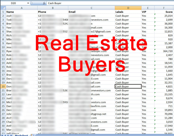 Gig Preview - Provide real estate buyer leads, cash buyers, vip buyers