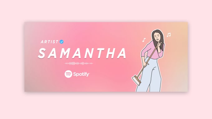 Bestseller - design cute simple spotify and youtube banner