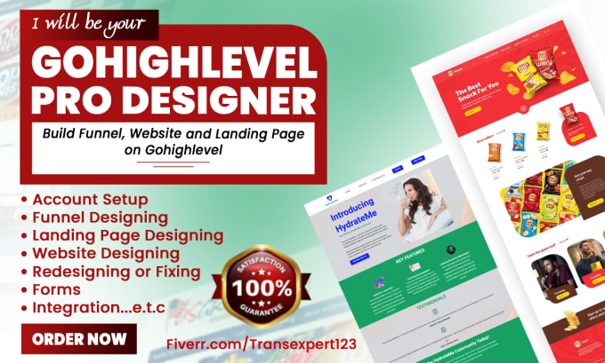 Gig Preview - Be your gohighlevel expert for sales funnel, website and landing page