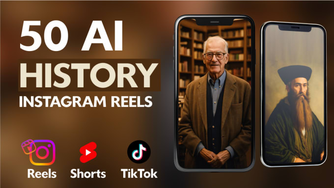 Gig Preview - Create 50 premium ai motivational instagram reels, tiktoks