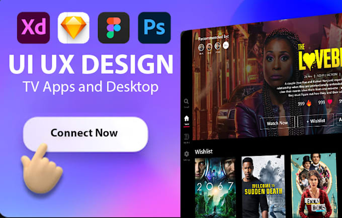 Gig Preview - Be your UI UX designer expert TV app and desktop app