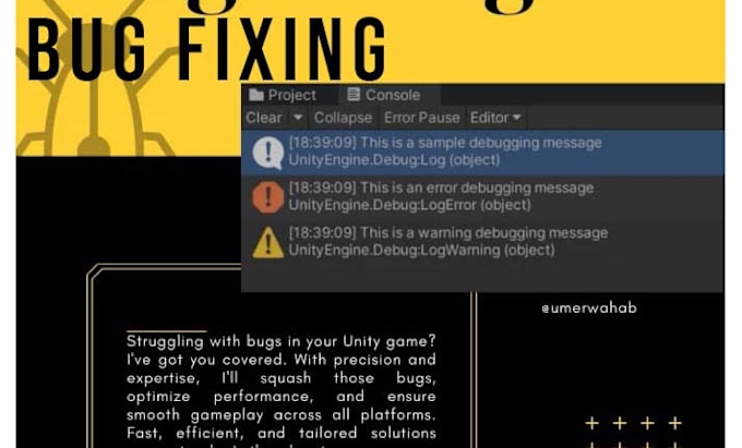 Gig Preview - Fix any type of bugs in your unity game