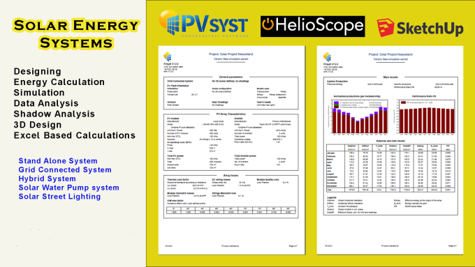 Gig Preview - Design solar energy system using pvsol, pvsyst and helioscope