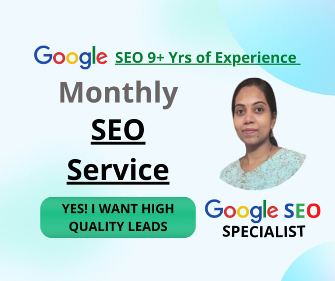 Gig Preview - Do monthly SEO service for keyword ranking on google