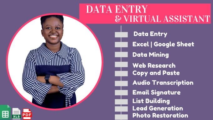 Gig Preview - Do data entry, lead generation, excel, email signature