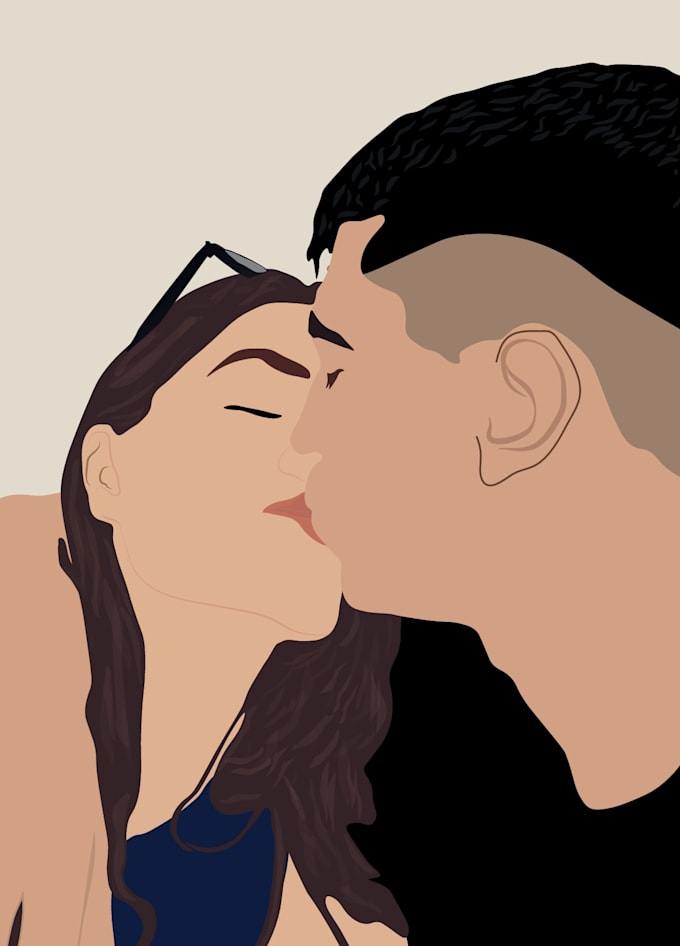 Gig Preview - Draw a flat and minimalist vector portrait from your photo