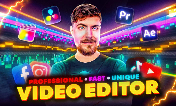 Gig Preview - Do professional video editing for social media business