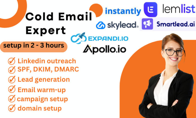 Gig Preview - Do skylead expandi io smartlead lemlist instantly and apollo