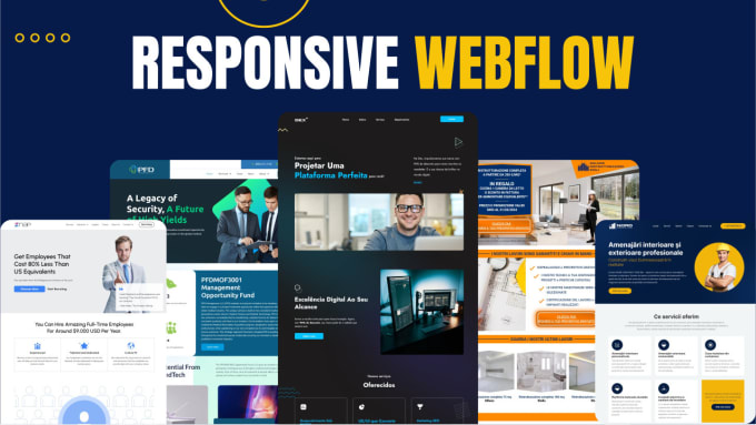 Gig Preview - Design or develop responsive webflow website, figma, xd, canva to webflow