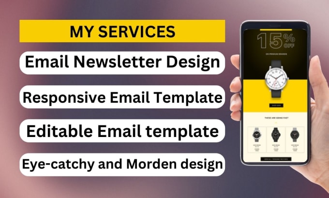 Gig Preview - Design email template, newsletter with mailchimp, klaviyo or canva templates