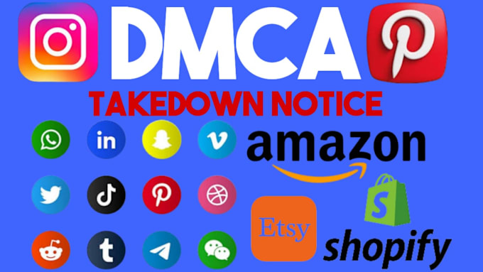 Gig Preview - Send dmca takedown notice reddit,facebook,twitter,instagram,shopify,etsy