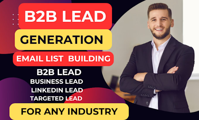 Gig Preview - Targeted b2b lead generation and verified email lists for any industry