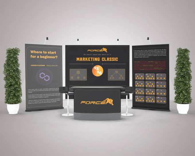 Gig Preview - Design trade show booth backdrop or pop up banner