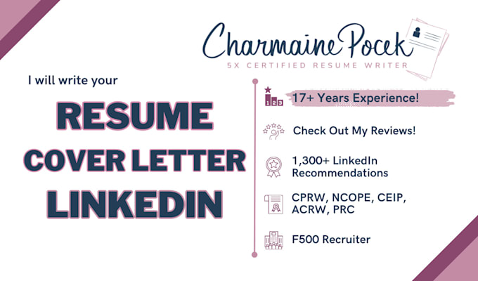 Bestseller - edit your resume, cover letter and linkedin