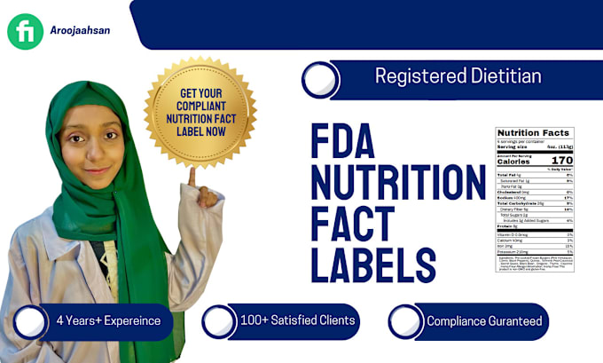 Gig Preview - Create your fda nutrition fact label  and review your label for compliance