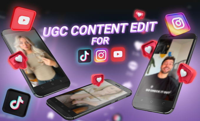 Gig Preview - Edit ugc content for tiktok, instagram, youtube