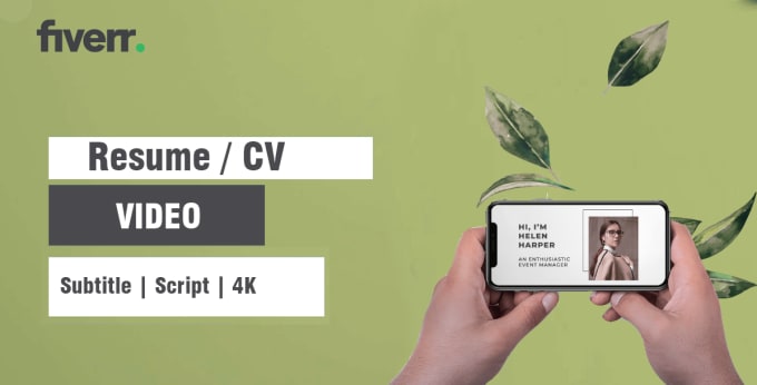 Gig Preview - Create a professional video resume