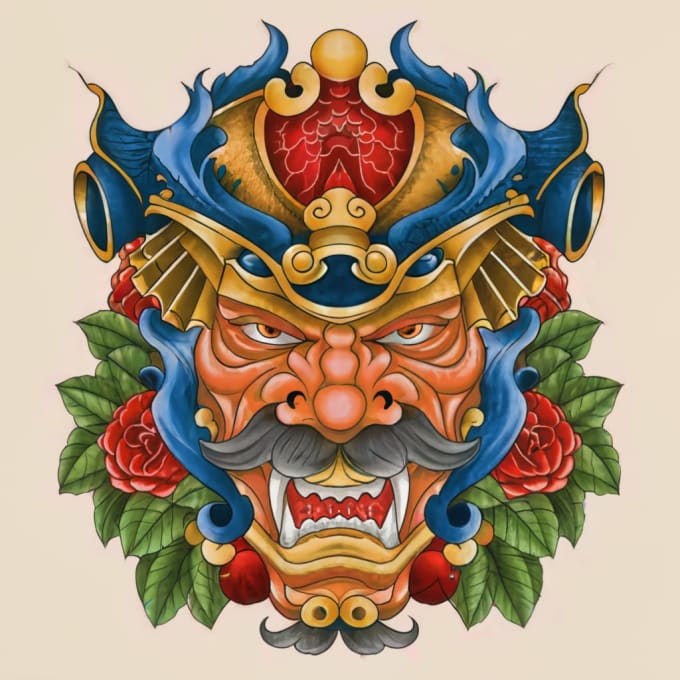 Gig Preview - Make a detailed japanese  tattoo designe