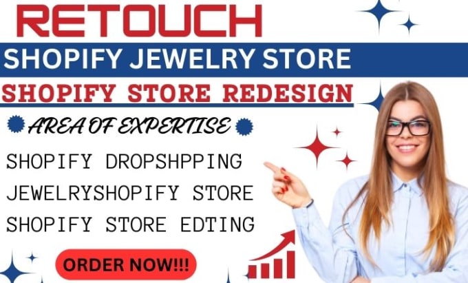 Gig Preview - Retouch your jewelry store, jewelry store design, shopify dropshipping store