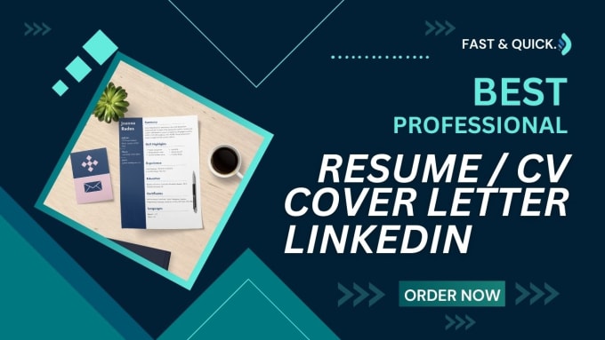 Gig Preview - Write standard resume for linkedin, cover letters and CV