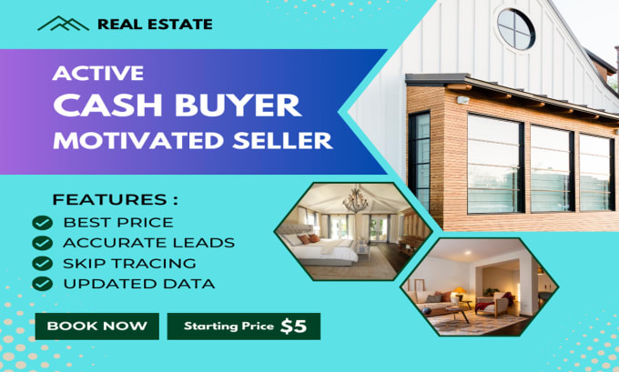 Gig Preview - Provide active cash buyer and motivated seller leads with skip tracing