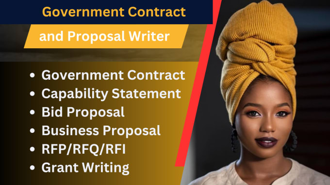 Gig Preview - Write winning proposal for  government contract, capability statement and tender