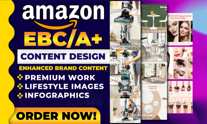 Gig Preview - Design enchanced brand content amazon ebc, a plus pages